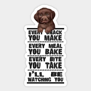 Labrador Dog Every Snack You Make Sticker